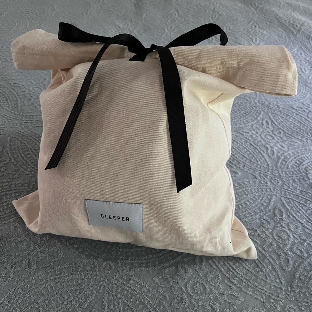 Sleeper Pink Pajama Set with Cream Bag